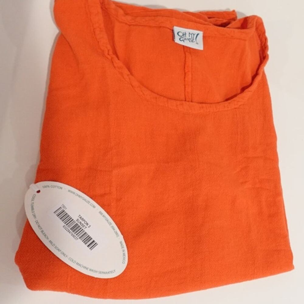 OMG! Oh My Gauze / tunic top / TARPON / Sunset Orange/ L/XL (12-14) OMG #2